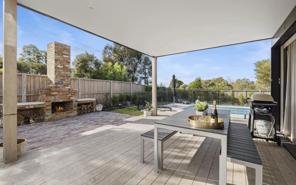 Outdoor entertaining area with BBQ