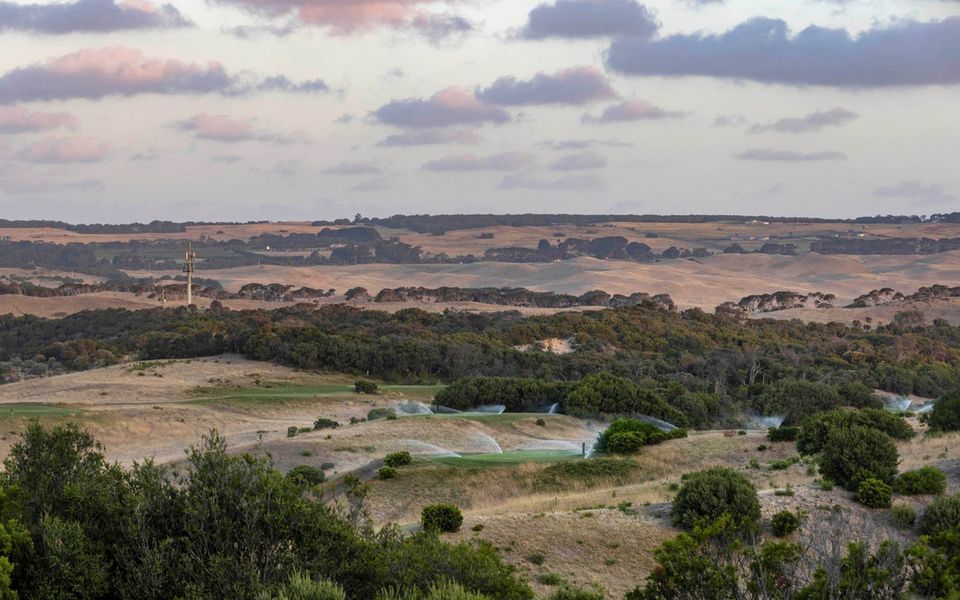 Sweeping rural views over St Andrews Golf course from the upstairs balcony.