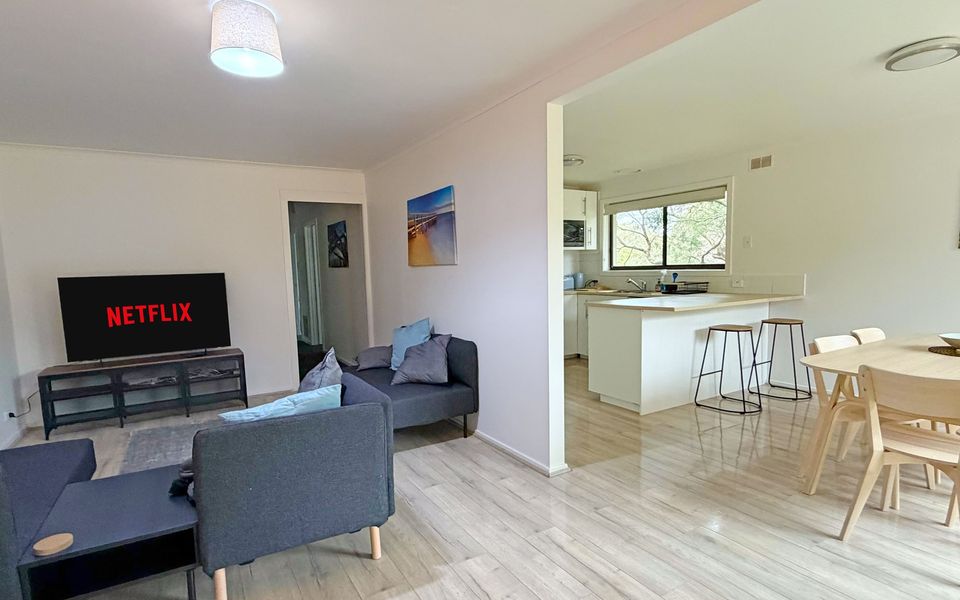 Open plan living and dining