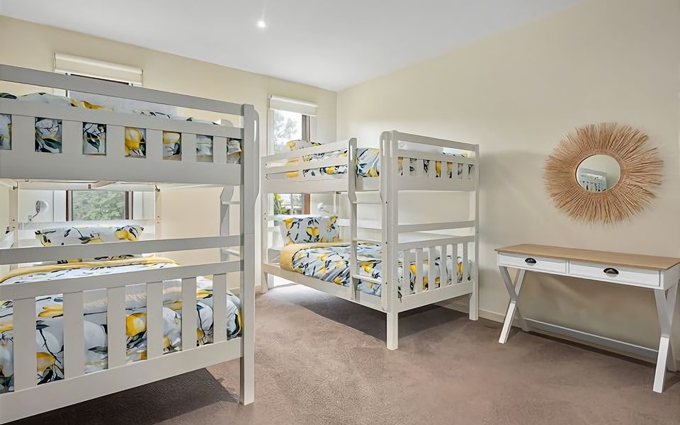 Sleep well in these 2 sets king single bunks.