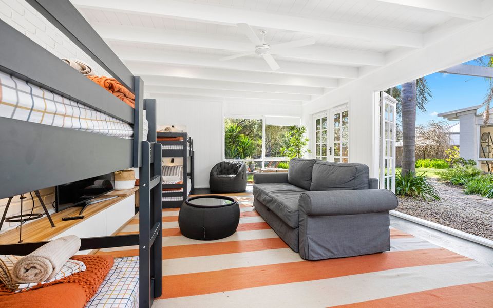 Detached bunk house with two sets of king single bunk beds