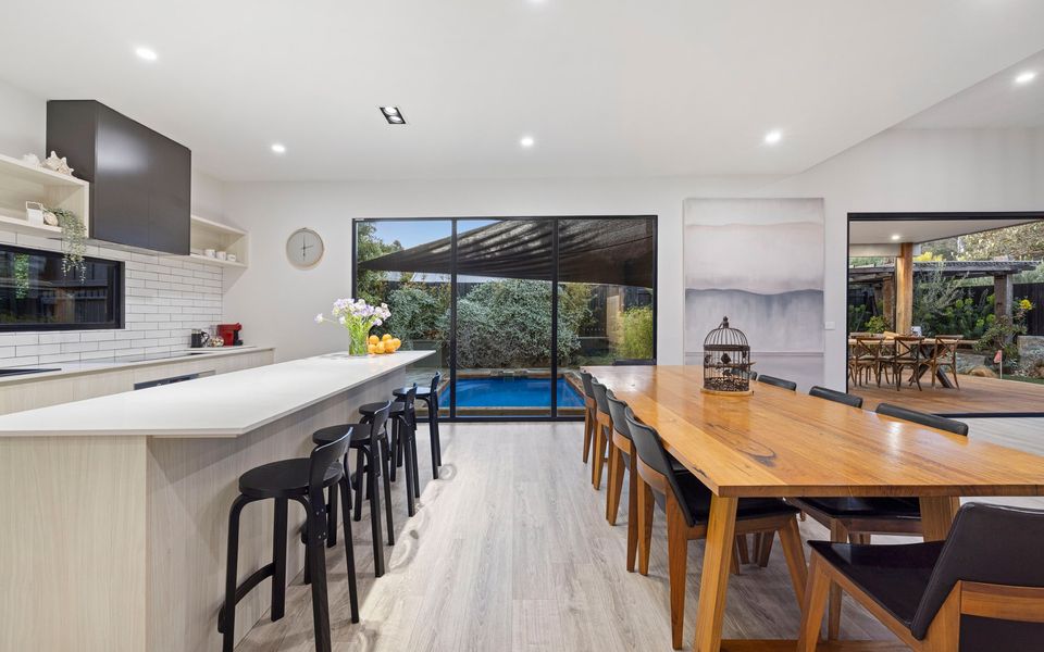 Well equipped kitchen and dining area