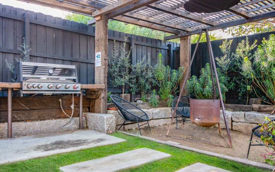 BBQ and firedrum area.