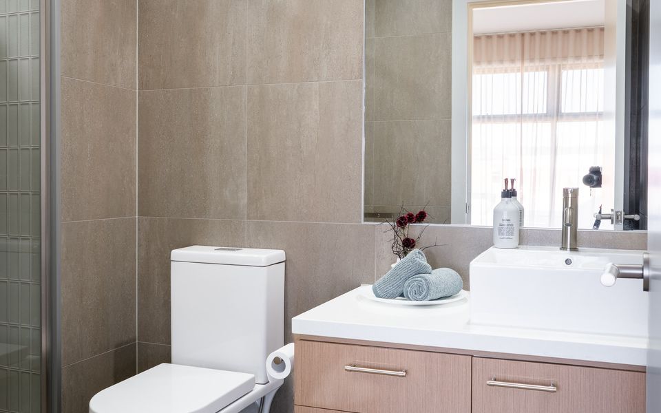 Private Ensuite with shower, toilet and basin.