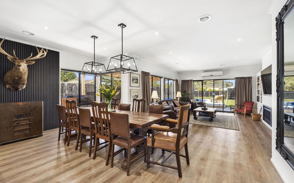 Dining table with seating for 12