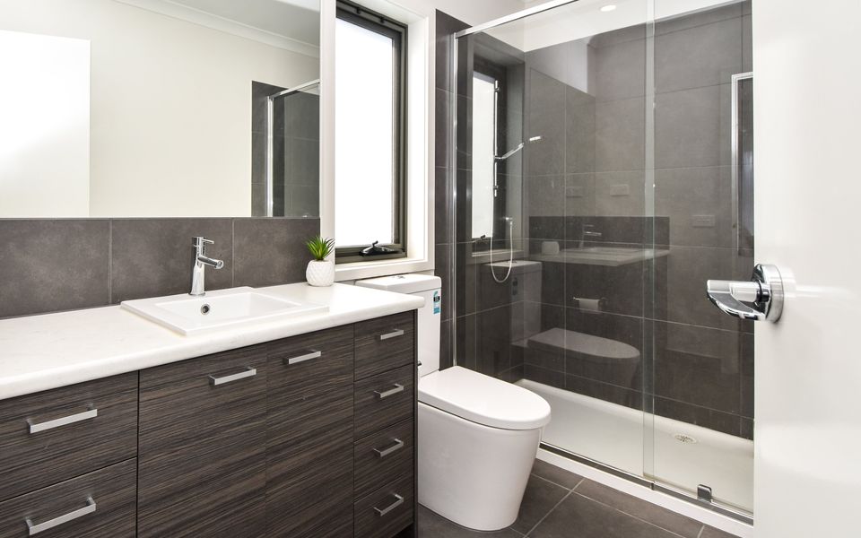 Ensuite bathroom off the master bedroom with large shower.