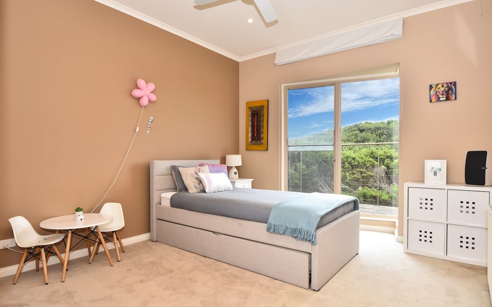 Single bed and single floor mattress.