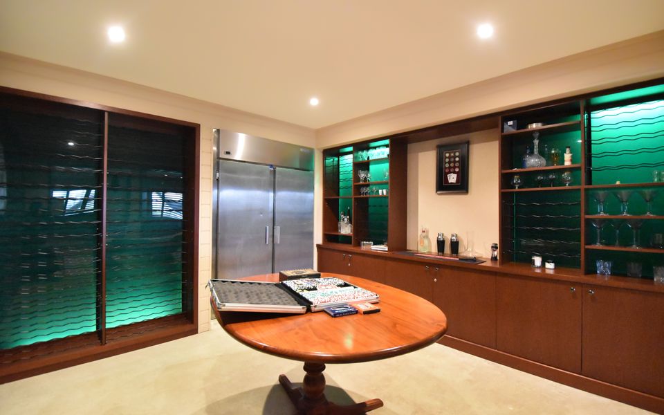 Fully equipped bar and poker room.